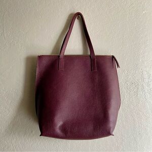 Mark & Graham Daily Pebbled Leather Zipper Tote